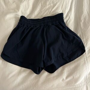 Lululemon running shorts size 8; navy